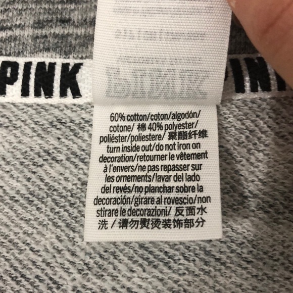 VICTORIA SECRET PINK oversized sweater small grey - Picture 5 of 12